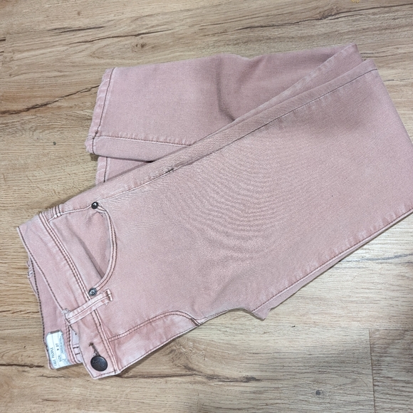 Free people pink jean pants size w 27 - Picture 2 of 4
